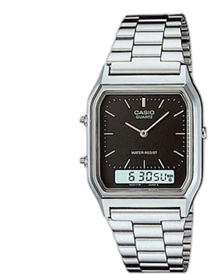Casio Unisex Vintage Watch Silver AQ-230A-1DMQ