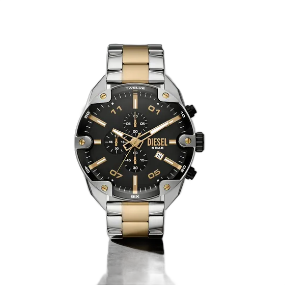 Diesel Men's Spiked Two-Tone Watch DZ4627B1 P2SK