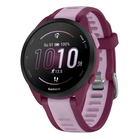Garmin Forerunner 165 Music Watch, Cherry/Lilac