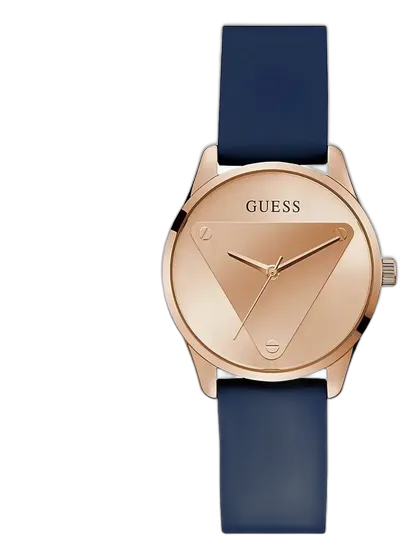 Guess GW0509L1 Women's Watch Silicone Navy Blue and Gold