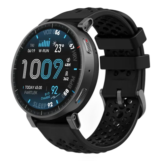 Amazfit Active Max Smart Watch AMOLED 1.75 GPS 5ATM Gray Silicone Black Gray