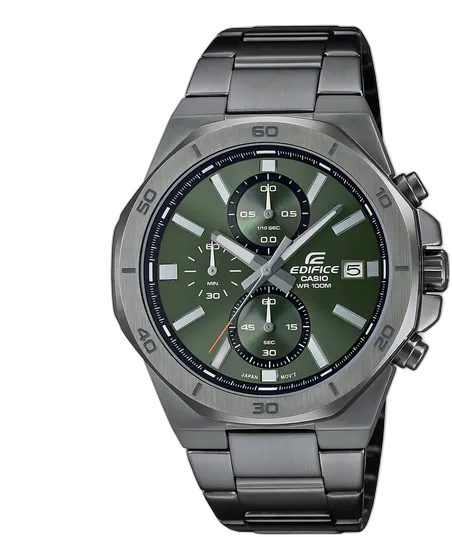 Casio Edifice Men's Chronograph Watch, Black Stainless Steel