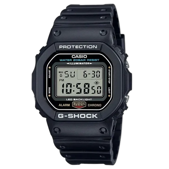 Men's Casio G-Shock DW-5600UE Watch Positive Display Digital Water Resistant 200 meters Black