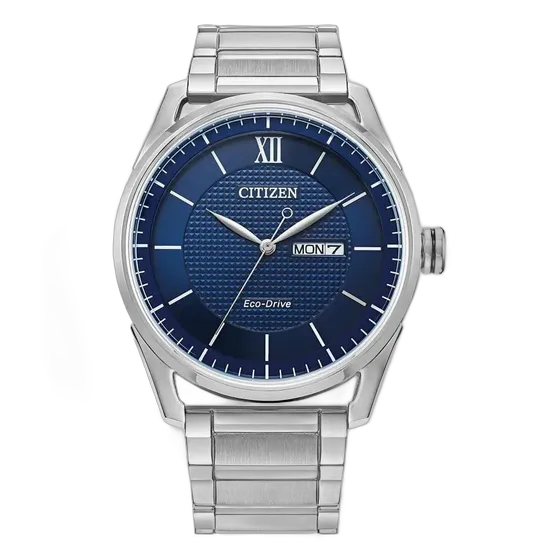 Citizen Men's Watch AW0081-54L Premium Eco-Drive Blue Silver