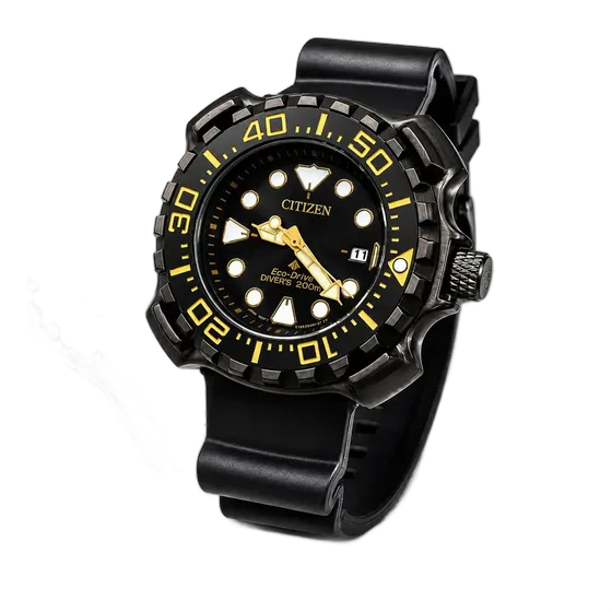 Citizen Eco-Drive Men's Military Watch Black Yellow