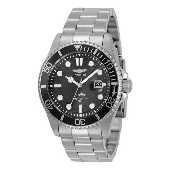 Invicta Pro Diver 30018 Men's Watch Black Steel Black/Silver Black