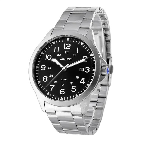 Orient MBSS1380 Men's Watch Stainless Steel Black Silver Quartz 50m