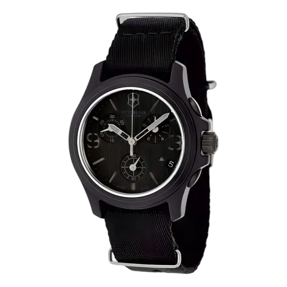 Men's Watch Victorinox Swiss Army with Chronograph and Black Nylon Strap