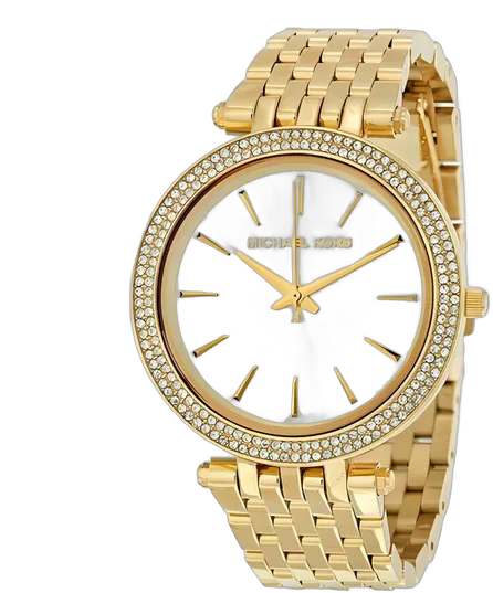 Michael Kors Mk3191 Darci Glitz Pave Gold Bezel Watch