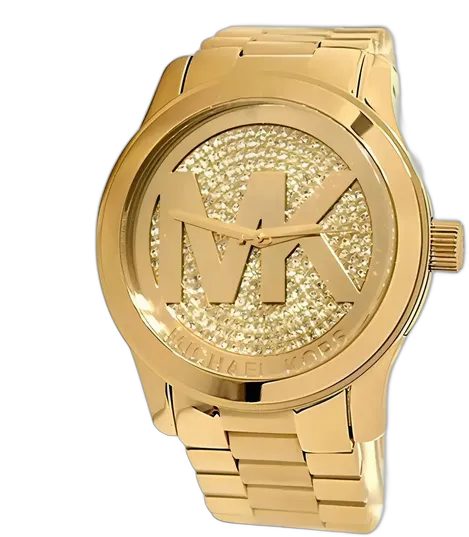 Michael Kors MK5706 Runway Watch Gold Analog 100m Steel