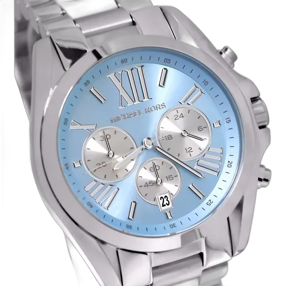 Michael Kors Mk6099 Watch Light Blue/Silver - Original Strap Color Silver Bezel Color Silver