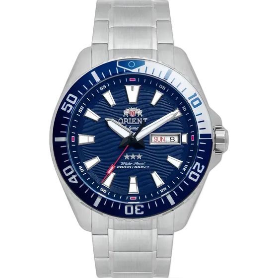 Orient Automatic Sport Sea 3 Stars Blue Dial 200m Water Resistant Watch