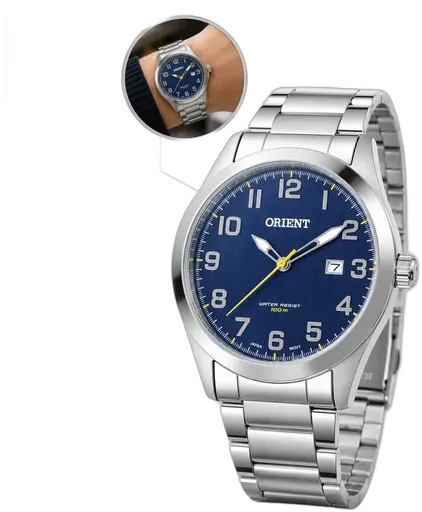 Orient Men's Watch Silver Blue Dial MBSS1360 D2SX