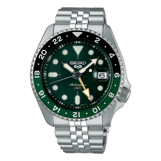 Seiko 5 Sports GMT Sprite Watch Size 42.5mm Silver