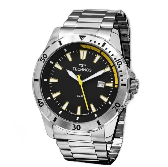 Technos Men's Military Watch Silver Waterproof 2115NAQ/1P