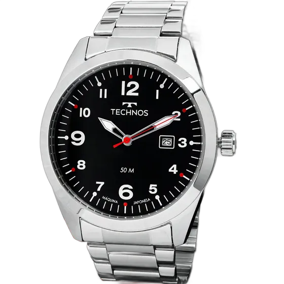 Technos Men's Military Watch Black 50m Quartz with Calendar