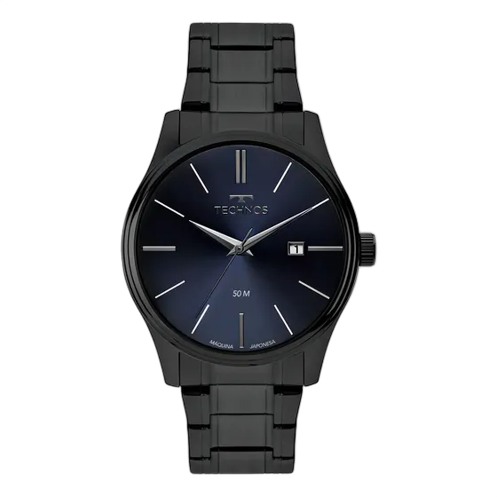 Technos Men's Steel Watch Black Graphite - 2115txh/1a