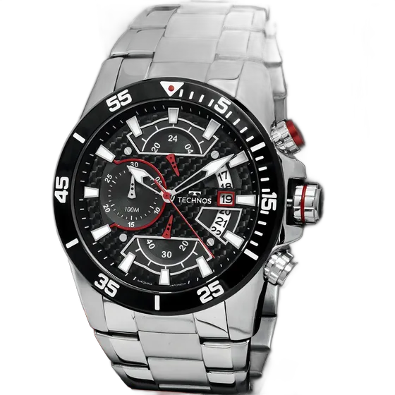Technos Men's Watch Ts Carbon Silver - Js15emz/1r