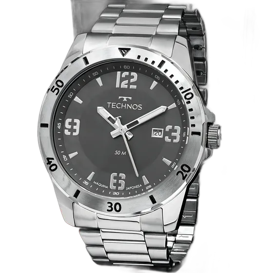 Technos Military Men's Watch Stainless Steel Waterproof 50m 2115MYN/1F