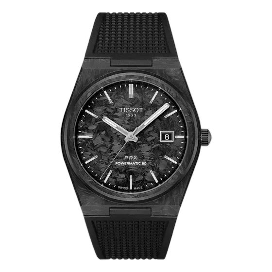 Tissot PRX Powermatic 80 Carbon T137.907.97.201.00 Black Black Black Watch