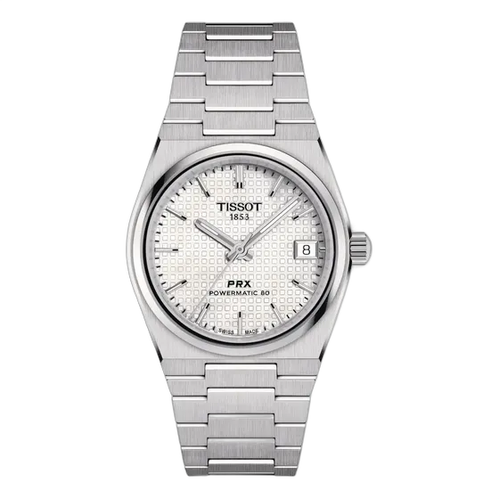 Tissot PRX Powermatic 80 Steel Watch with Mother-of-Pearl Dial