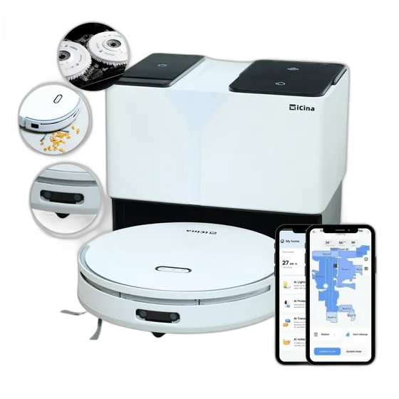 Smart Robot Vacuum 4 In 1 Suction Sweep Mop Dock