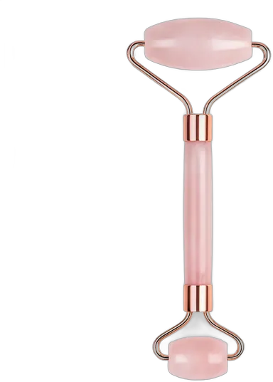 Rose Quartz Facial Massage Roller, Gua Sha Jade, Anti-Wrinkle