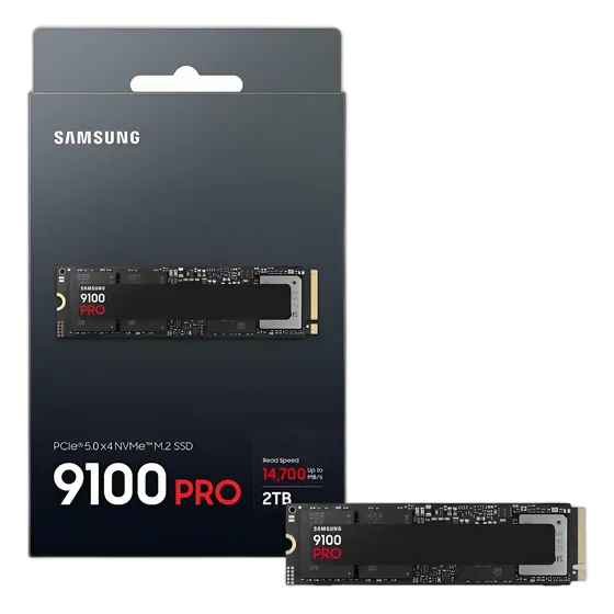Samsung SSD 9100 Pro 2TB PCIe 5.0 NVMe Read 14,700MB/s