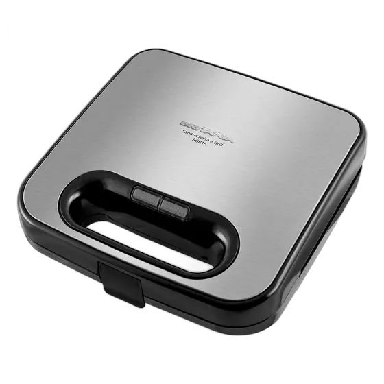 Britânia Bgr16 Sandwich Maker and Grill 2 In 1 Redstone 750w Color Black with Silver