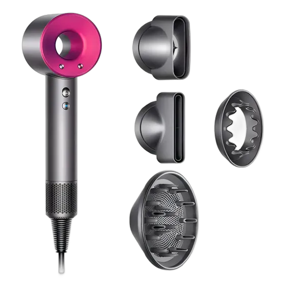 Dyson Antistatic Hair Dryer with Fuchsia Accessories