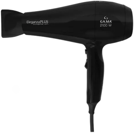 Gama Italy Eleganza Plus Hair Dryer 2100W Ceramic Ion Black Professional
