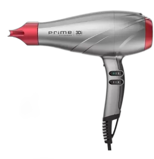 Prime Titanium 3D Hair Dryer Silver Color