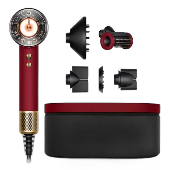 Dyson Supersonic Nural Hair Dryer Red Velvet & Gold / Color Red/Gold