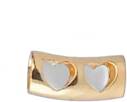 18k Gold Heart-Shaped Charm Separator