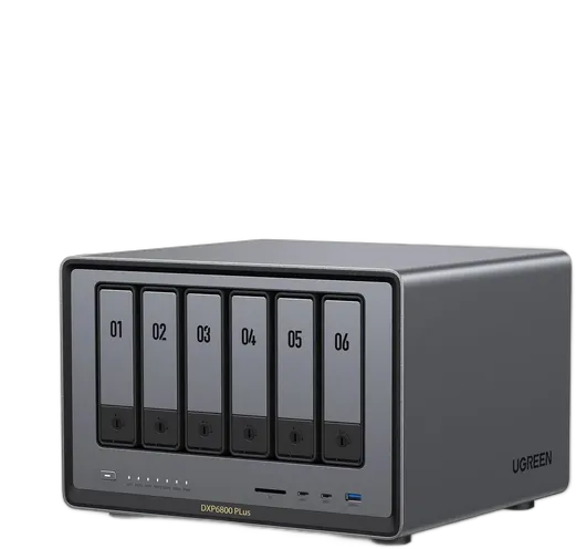 Ugreen DXP6800 Plus NAS Server, 6 Bays, Intel i3, Gray