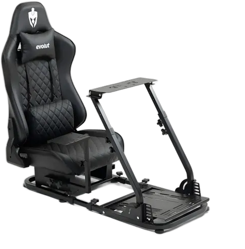 Evolut EGC100 Gamer Cockpit Simulator Steel Wheel Stand, Black
