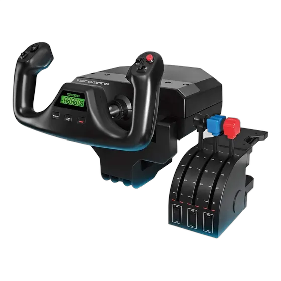 Logitech G Pro Flight Yoke and Throttle System, Black