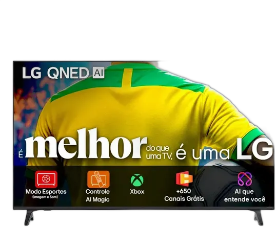 Smart TV 4K 50" LG QNED73 Gaming Portal AI ฮฑ7 Gen8 Processor 4K Super Upscaling Google Cast Built-in AI Magic Remote WebOS 25 Sports Mode Sports Alert