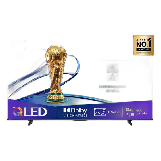 Smart TV Hisense HI-QLED 4K 50" inches with AI Processor, Dolby Vision Atmos and Alexa and Google Compatibility - 50Q6QVV
