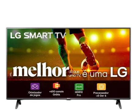 Smart TV LG 43 Full HD, Processor A5 Gen6, AI, Alexa and webOS 23 - 43LR6700PSA