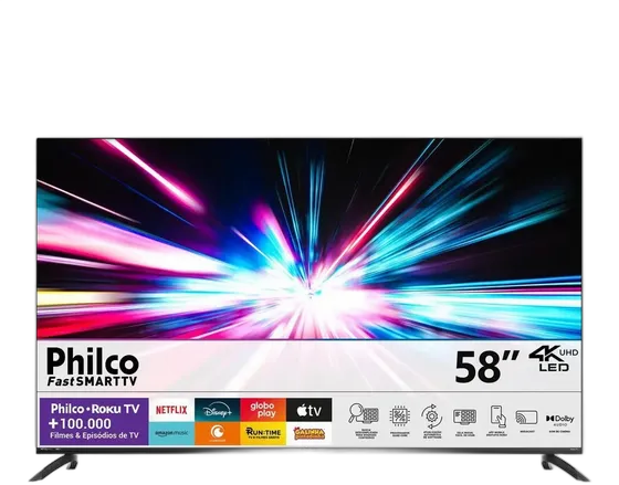 Smart TV Philco 58 P58vik 4k Uhd Led Roku Dolby Audio Wi-fi Hdr10 110/220v