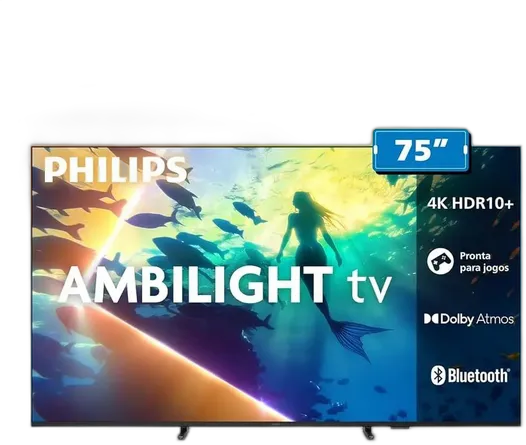 Smart TV Philips 75 4K LED Ambilight 75pug8100