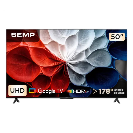 Smart TV Semp 50 LED HVA 4K Android Wifi Bluetooth 3 HDMI Google TV 60Hz HDR10+ 50S62