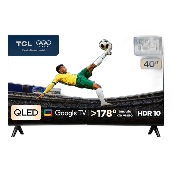 Smart TV TCL 40 Inch Full HD QLED S5K WiFi Bluetooth Google TV 2 HDMI HDR10 Dolby Audio 40S5K