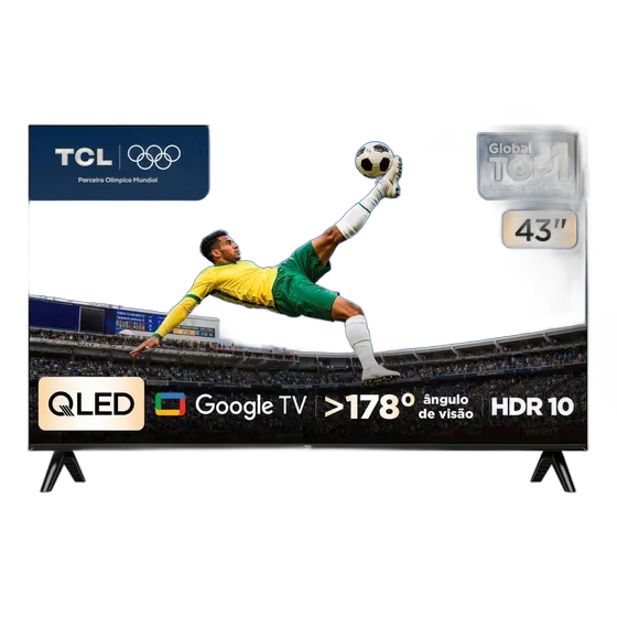 Smart TV TCL 43 Inch Full HD QLED S5K WiFi Bluetooth Google TV 2 HDMI HDR10 Dolby Audio 43S5K