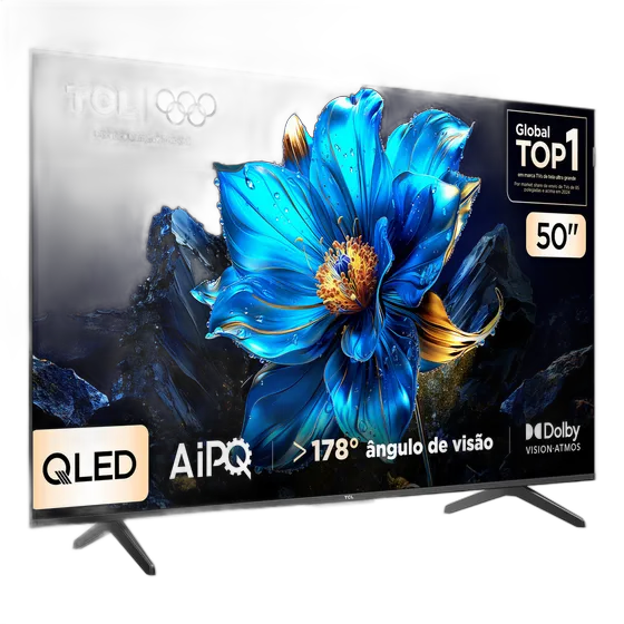 Smart TV TCL 50-inch QLED 4K P7K WiFi Bluetooth Google TV HDR10+ Dolby Atmos Dolby Vision 50P7K