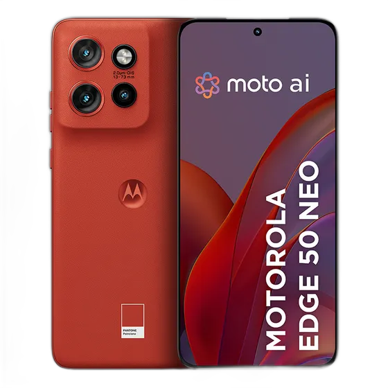 Smartphone Motorola Edge 50 Neo 5g 256GB 8GB RAM 8GB RAM Boost 50mp Sony Camera Poinciana Vegan Leather