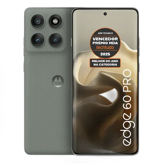 Smartphone Motorola Edge 60 Pro 5G - 512GB 24GB (12GB RAM+12GB RAM Boost) Quad-curve Display Moto AI 50MP Sony Camera Military Ultra-resistance IP68 + IP69 - Gray