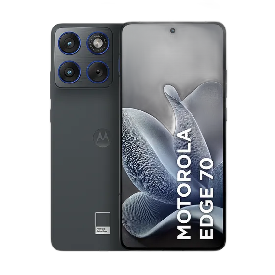 Motorola Edge 70 5G Smartphone - 256GB 24GB (8GB RAM + 16GB RAM Boost), Ultrathin, 3 Cameras 50MP, 1.5K Extreme AMOLED 120Hz Display - Black