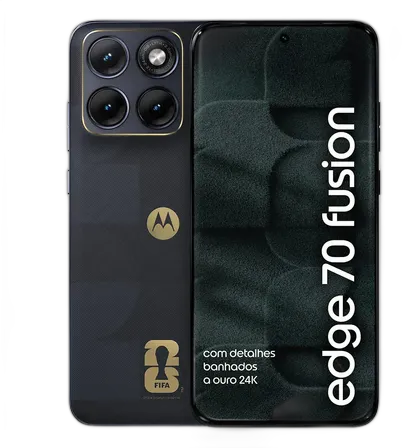 Motorola Edge 70 Fusion 5G Smartphone FIFA World Cup Collection - 256GB 24GB (8GB RAM + 16GB RAM Boost), 50MP Sony Lytia 710 Camera, 1.5K Extreme AMOLED Display - Graphite Navy Blue